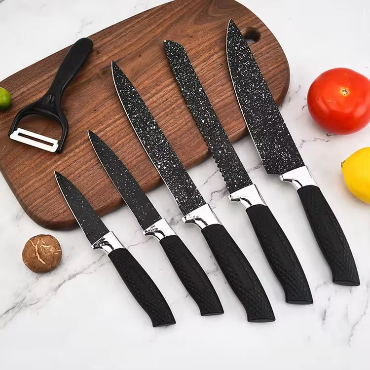Stainless steel kitchen household knife set - 6-piece set