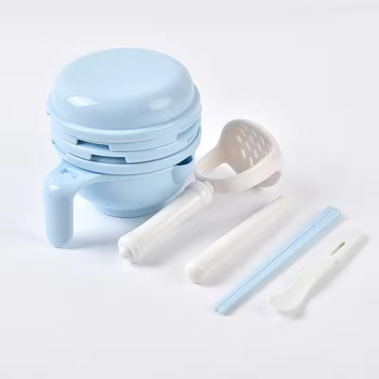 Baby complementary food preparation set, fruit and vegetable puree grinder, grinding bowl