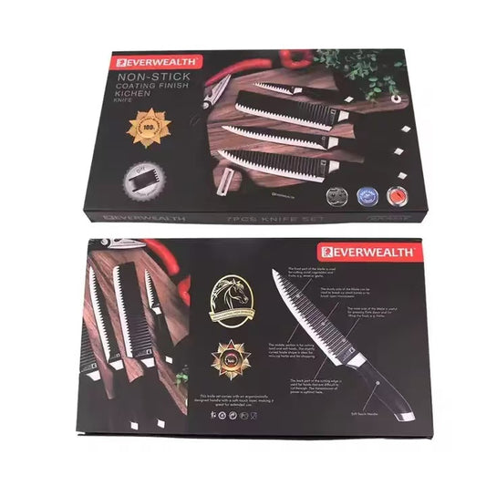 Stainless steel kitchen knife set - 7-piece set