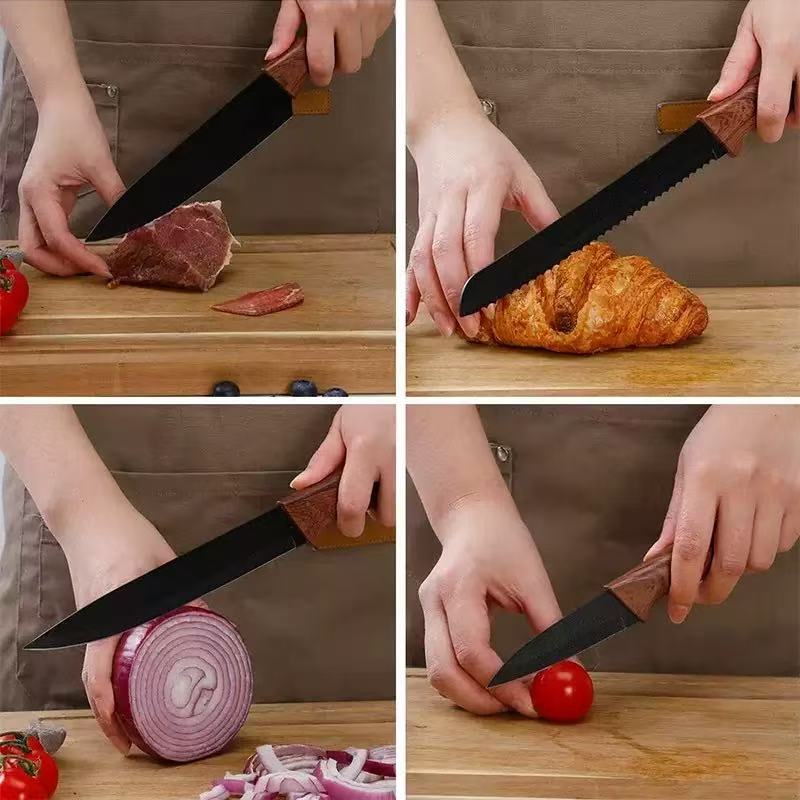 Stainless steel kitchen knife set - 6-piece set