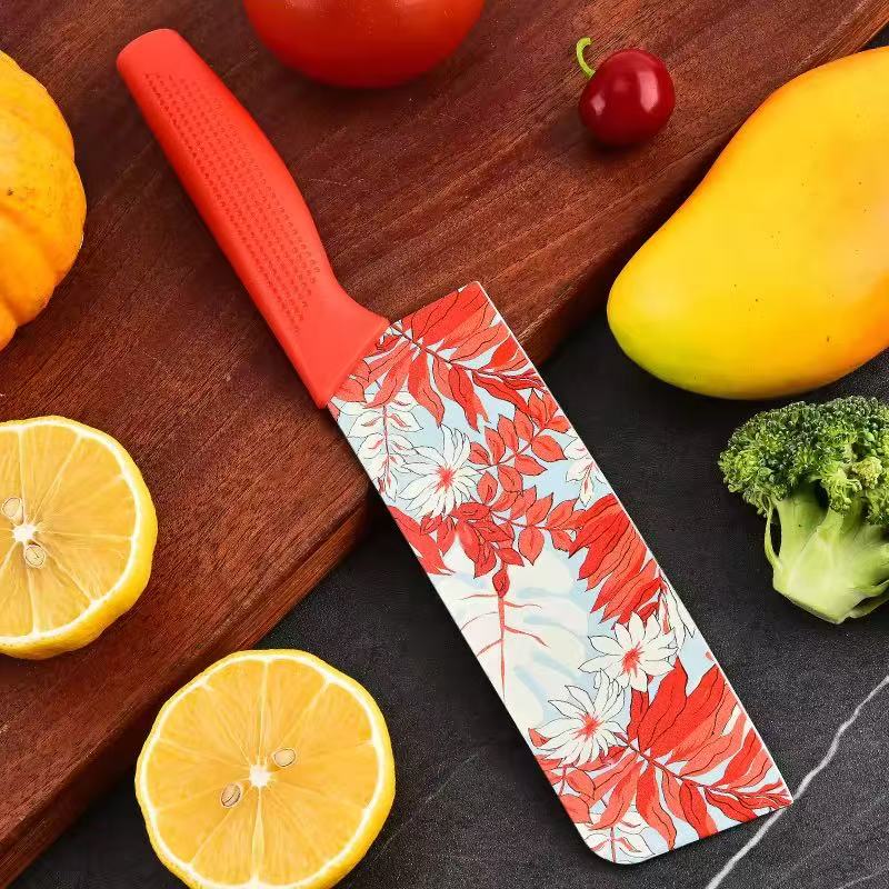 Printed stainless steel kitchen knives set - 3-piece set