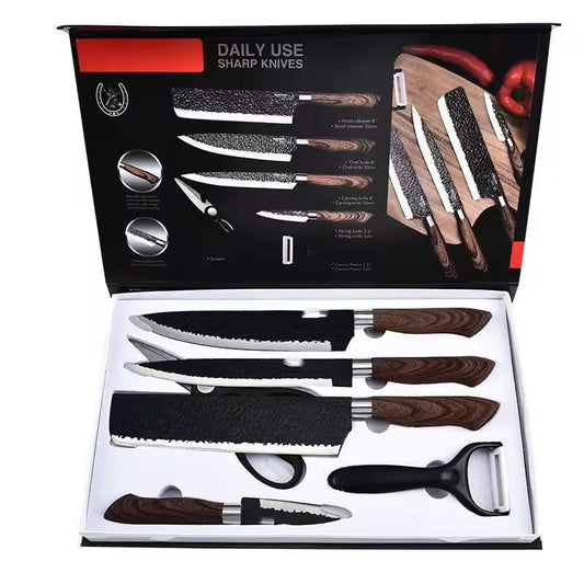 Stainless steel kitchen knife set - 6-piece set