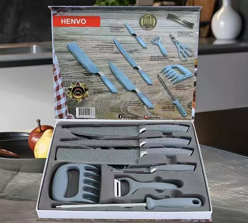 Stainless steel kitchen knife set - 8-piece set