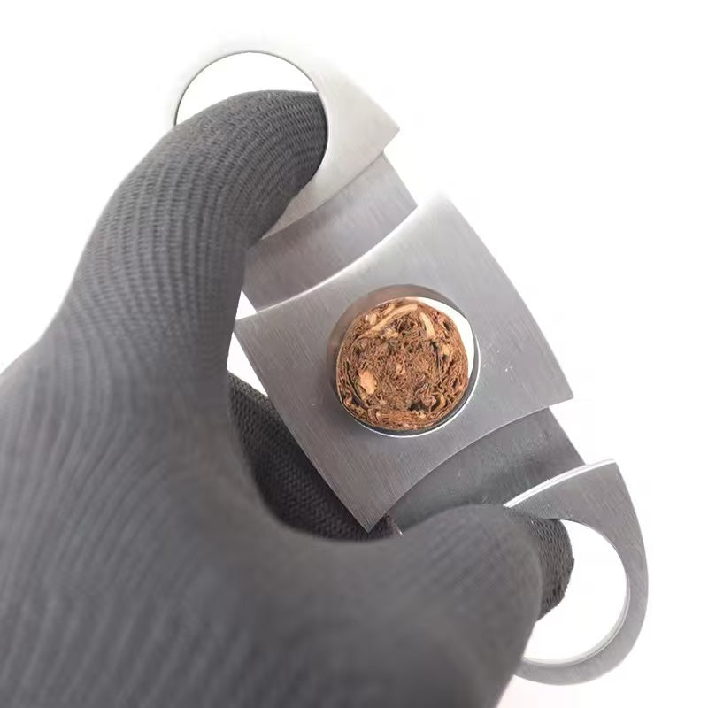 Stainless steel cigar cutter