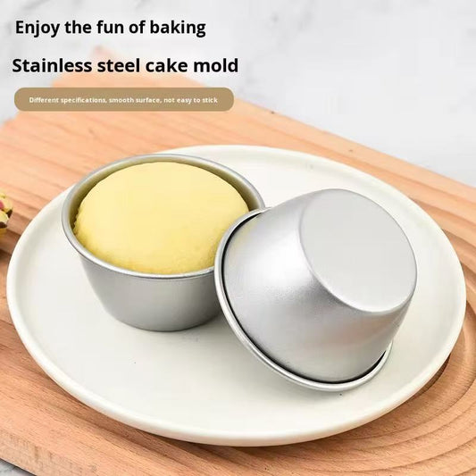 Simple round carbon steel cake cups and pudding cups