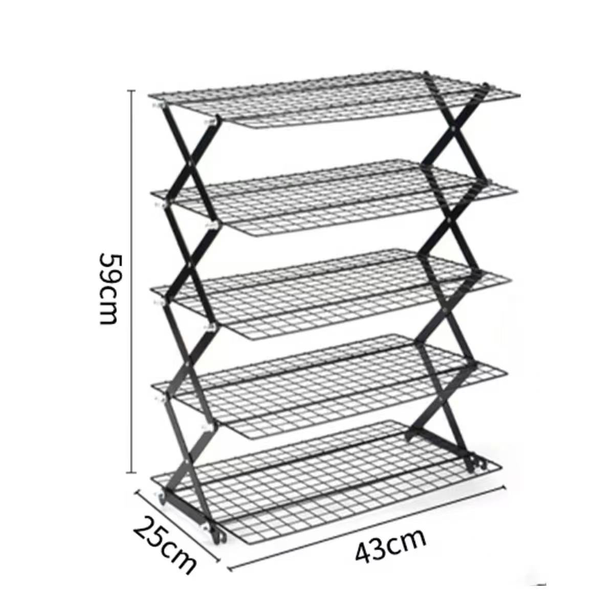 Foldable baking cooling rack, multi-level storage rack for the kitchen