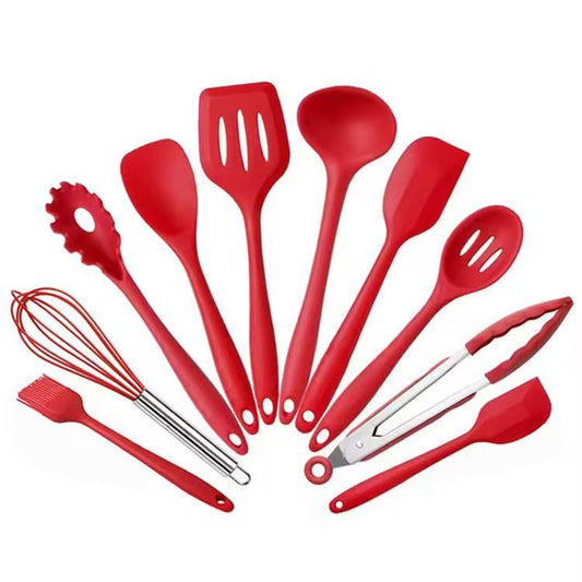 High-temperature resistant silicone kitchenware set - 10-piece set