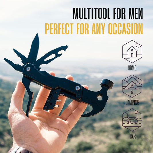 Multi-functional adjustable crowbar, pliers and folding knife set