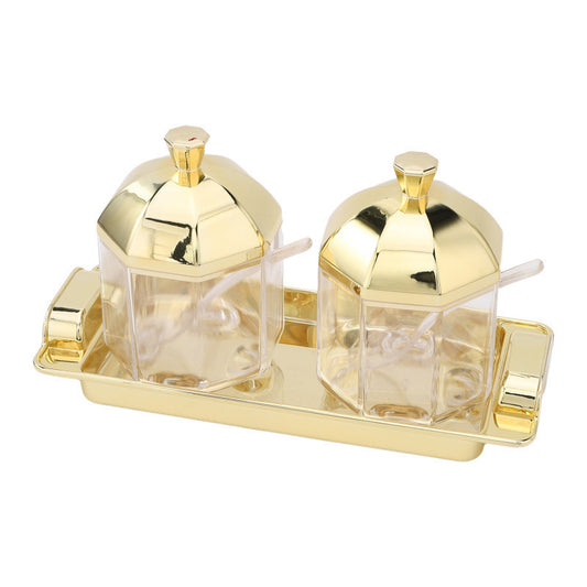 Acrylic electroplated kitchen seasoning container ,kitchen storage box