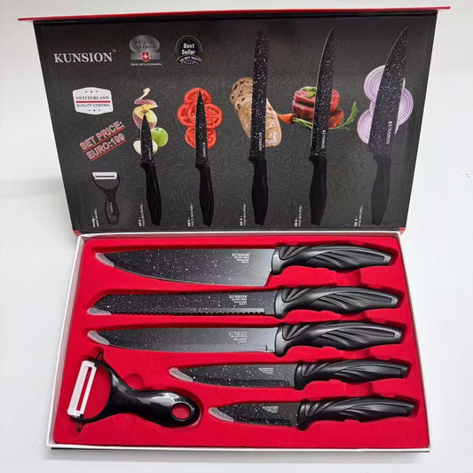 Stainless steel kitchen knife set - six-piece set ,8 different styles