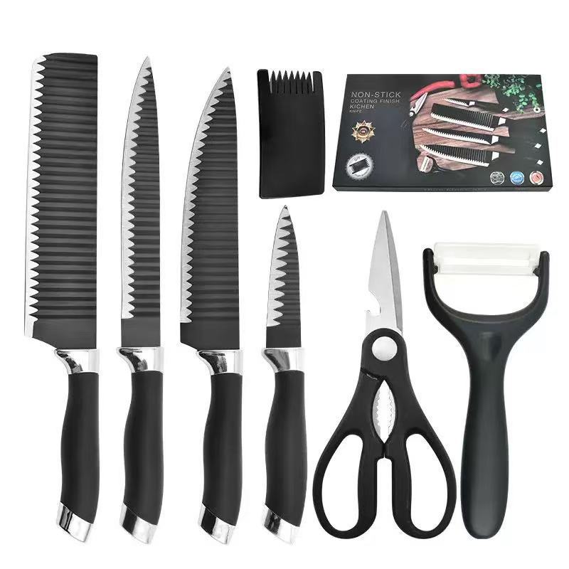 Stainless steel kitchen knife set - 7-piece set