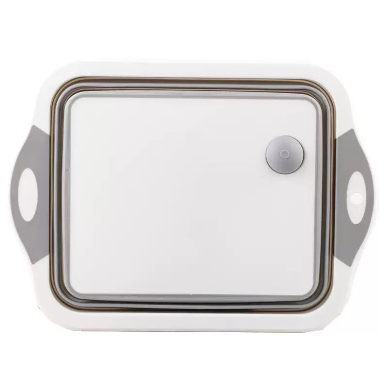 Multifunctional silicone folding draining basket / chopping board
