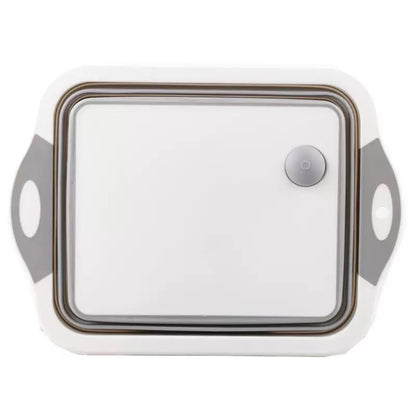Multifunctional silicone folding draining basket / chopping board