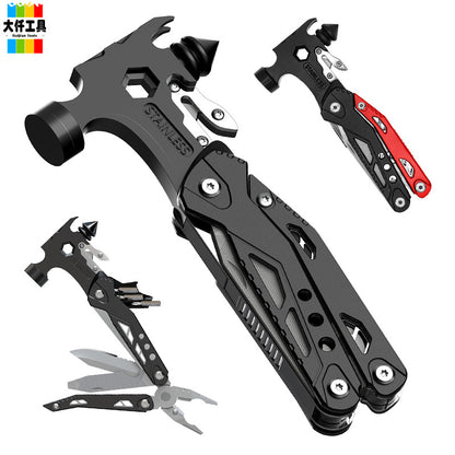 Multifunctional fire hammer, vehicle-mounted safety window-breaking hammer