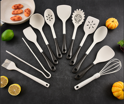 Food-grade silicone household kitchen cooking and baking set - 12-piece set