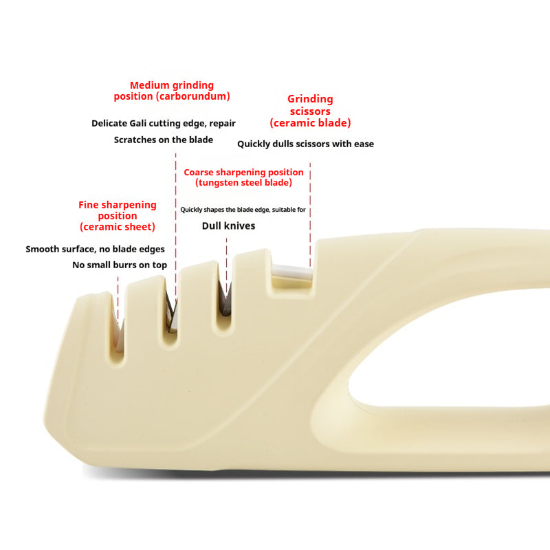 Four-stage household quick knife sharpener