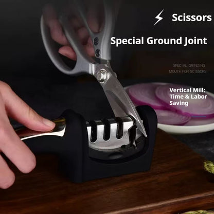 Manual rapid household knife sharpener