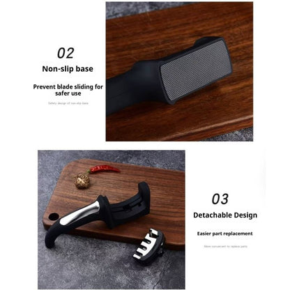 Manual rapid household knife sharpener