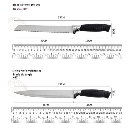 Stainless steel kitchen knife set - 7-piece set