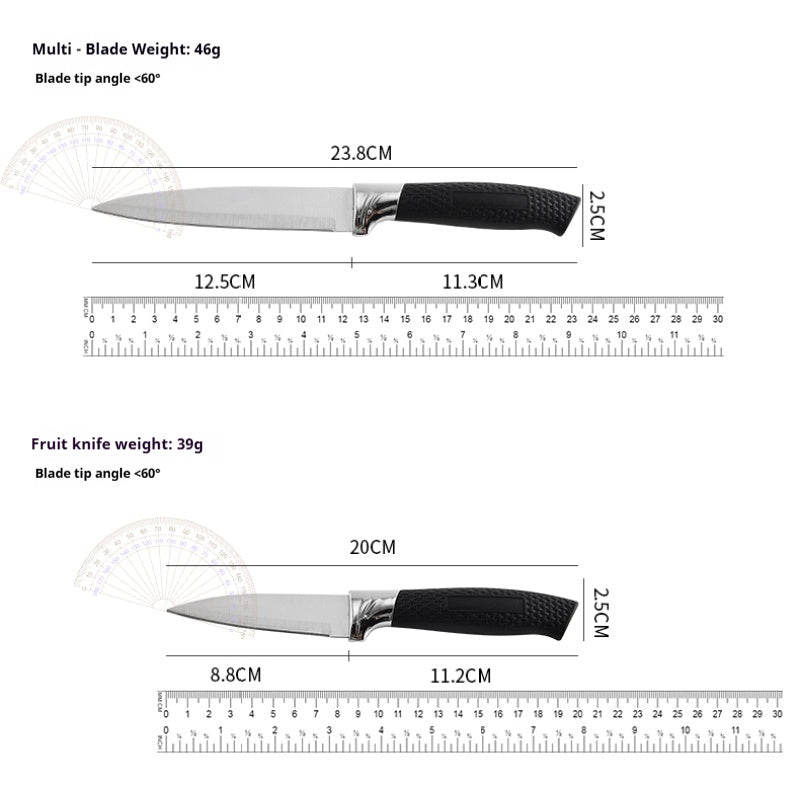 Stainless steel kitchen knife set - 7-piece set
