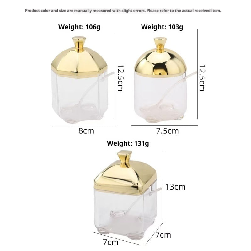 Acrylic electroplated kitchen seasoning container ，kitchen storage box