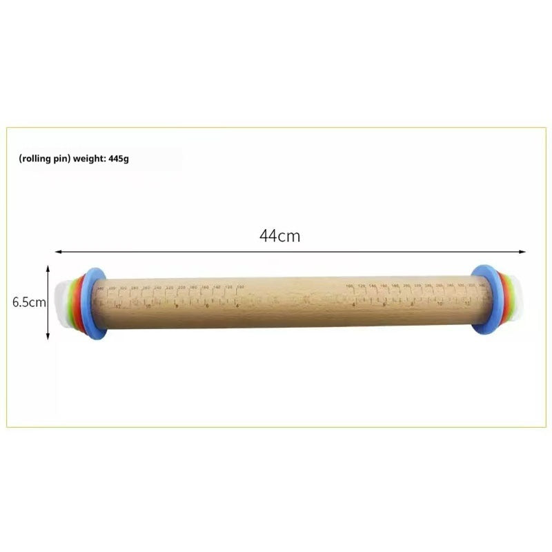 Stainless steel rolling pin and dough mat set