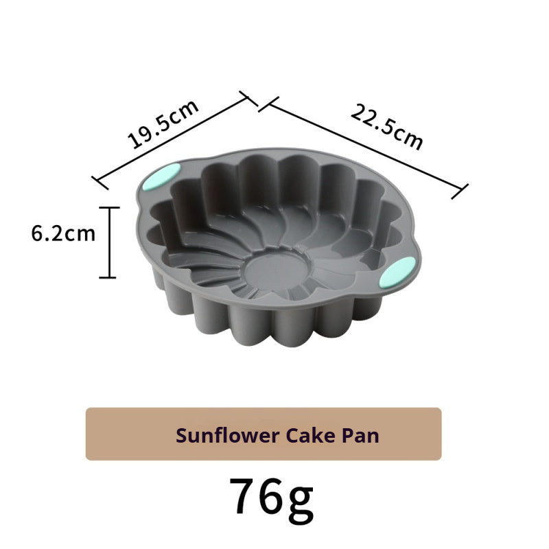 High-temperature resistant silicone cake baking pan set