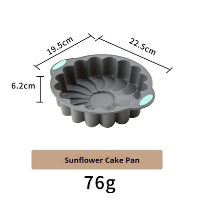 High-temperature resistant silicone cake baking pan set