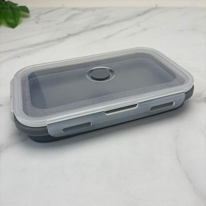 Foldable high-temperature-resistant food-grade silicone food storage container, refrigerator storage box, convenient outdoor packing box