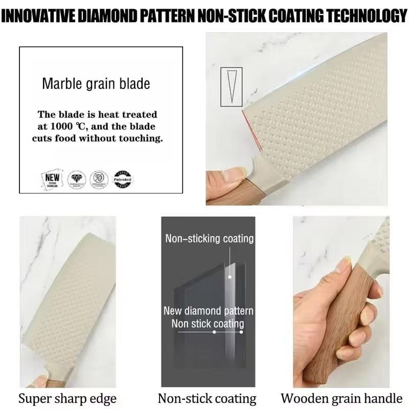 Stainless steel kitchen knife set - 6-piece set