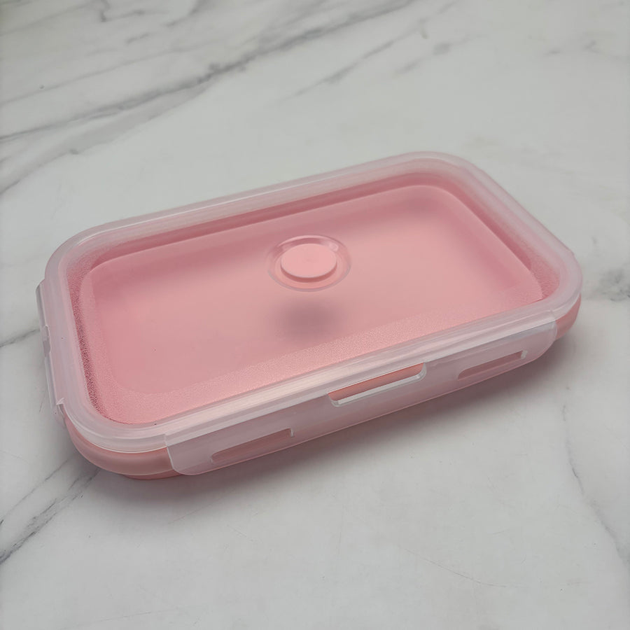 Foldable high-temperature-resistant food-grade silicone food storage container, refrigerator storage box, convenient outdoor packing box
