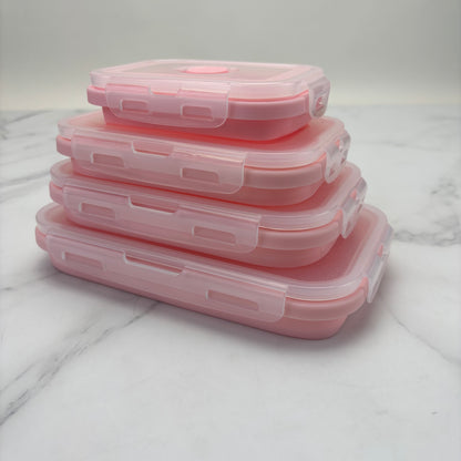Foldable high-temperature-resistant food-grade silicone food storage container, refrigerator storage box, convenient outdoor packing box