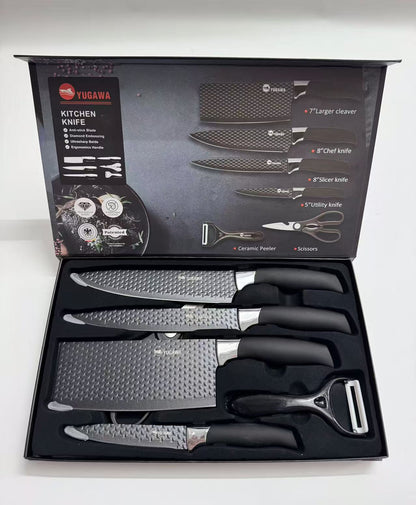 Stainless steel kitchen knife set - six-piece set
