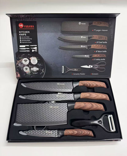 Stainless steel kitchen knife set - six-piece set
