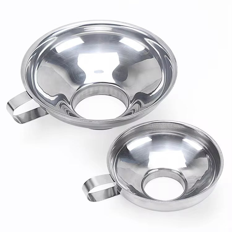Stainless steel wide-mouth funnel