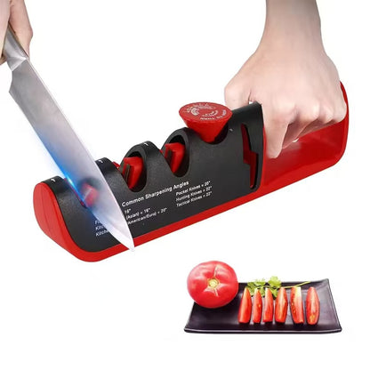 Manual knife sharpener, adjustable angle, anti-slip bottom