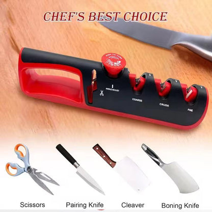 Manual knife sharpener, adjustable angle, anti-slip bottom