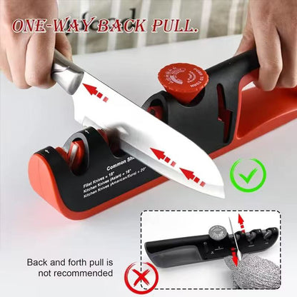 Manual knife sharpener, adjustable angle, anti-slip bottom