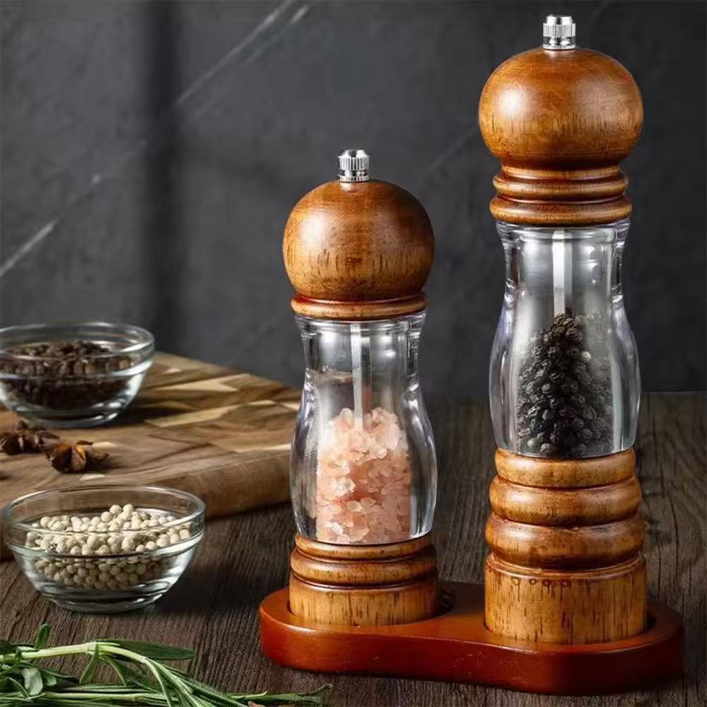 6-inch and 8-inch manual pepper grinder, kitchen use seasoning bottle