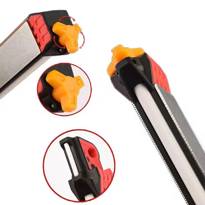 Multi-functional outdoor knife sharpener, suitable for fishhooks and knives