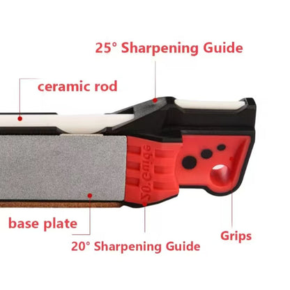 Multi-functional outdoor knife sharpener, suitable for fishhooks and knives