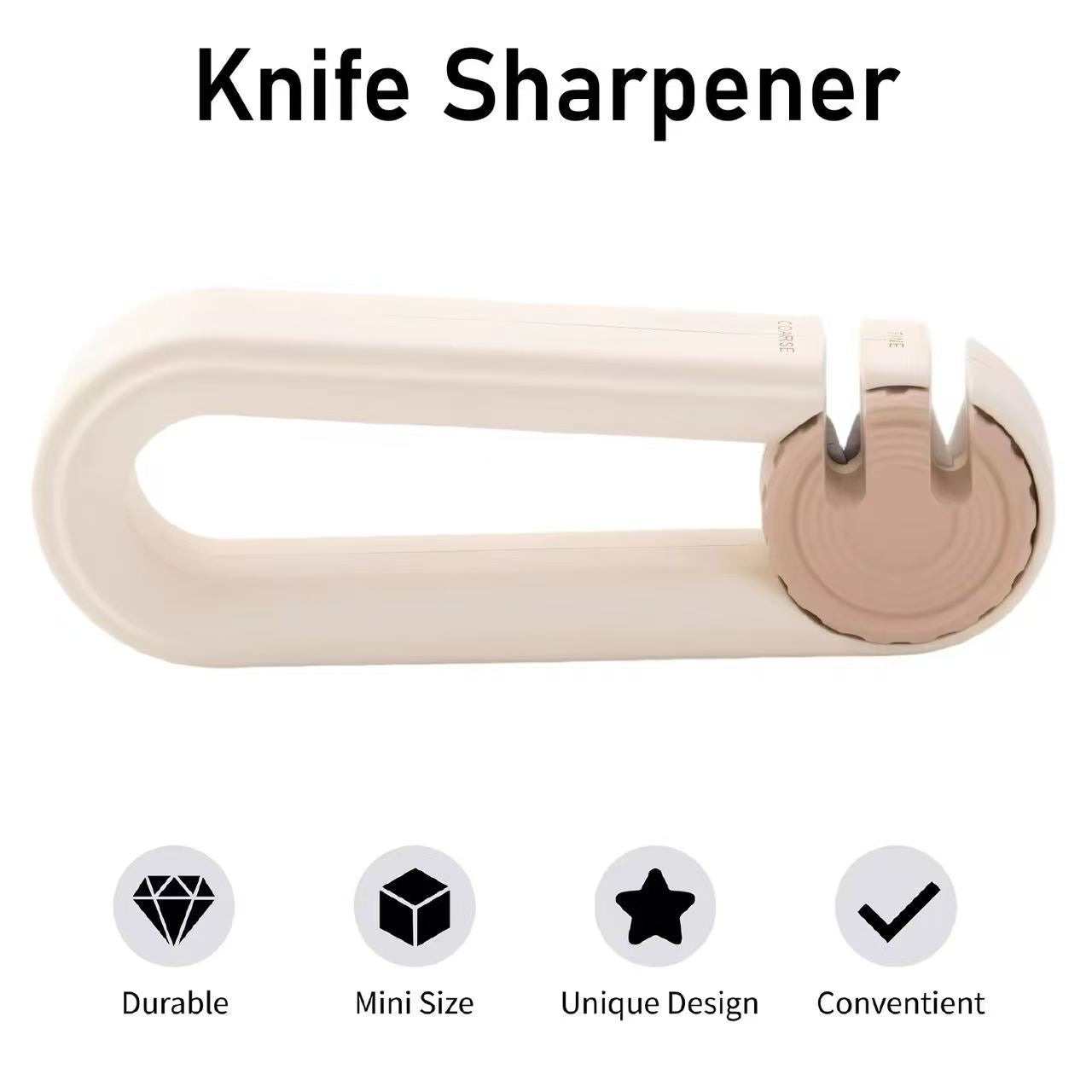 Compact hanging-type household quick knife sharpener