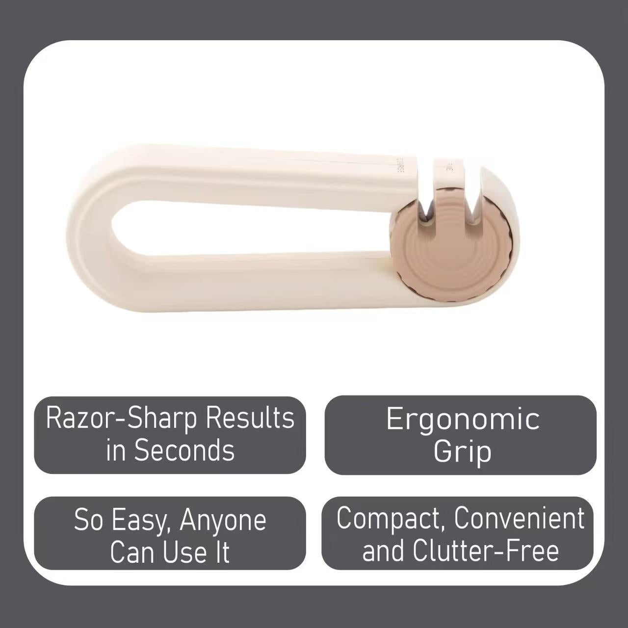 Compact hanging-type household quick knife sharpener