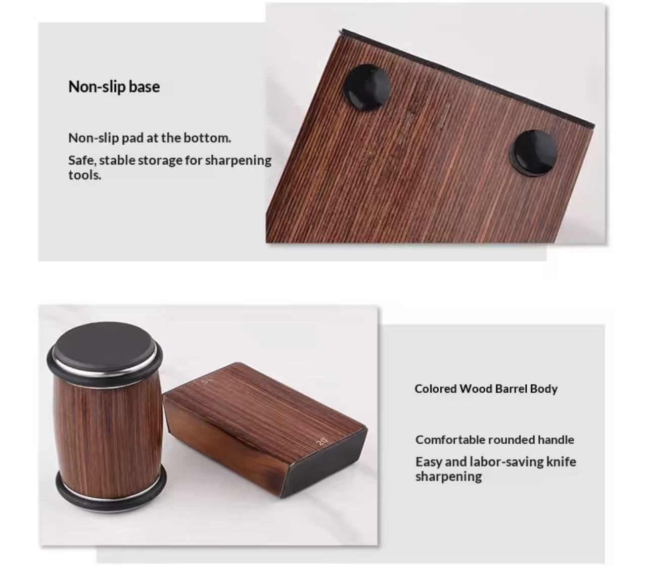 Ceramic diamond double-sided drum knife sharpener