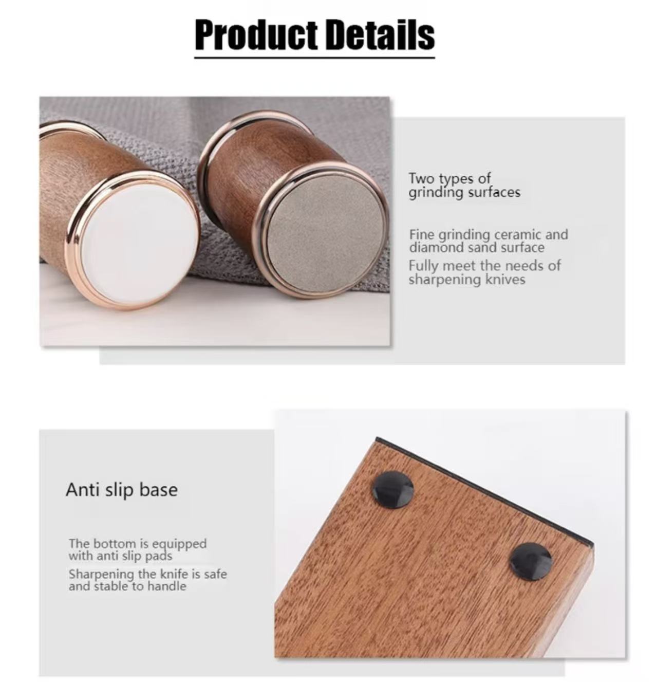 Double-sided drum knife sharpener