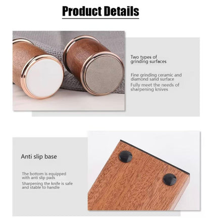 Double-sided drum knife sharpener