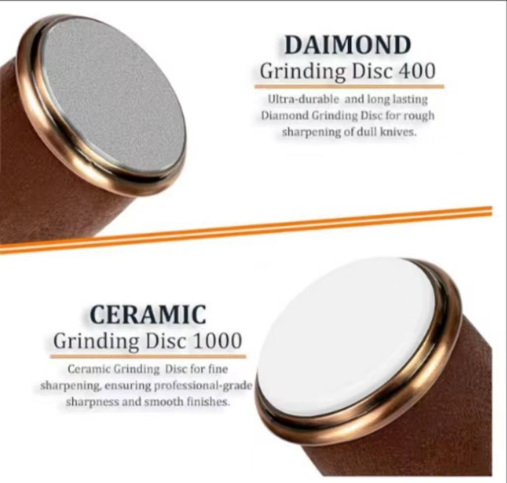 Double-sided drum knife sharpener