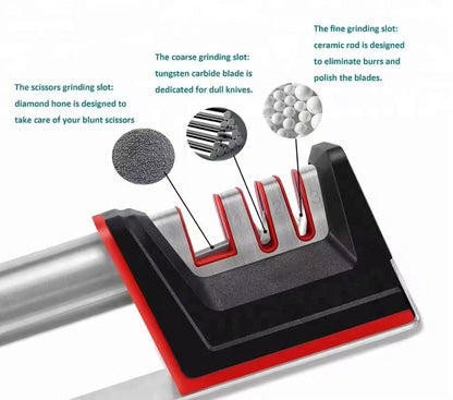 Manual rapid knife sharpener