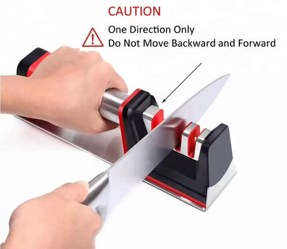 Manual rapid knife sharpener