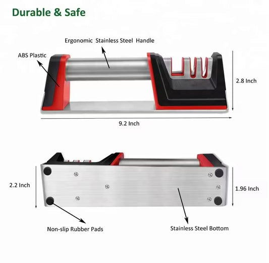 Manual rapid knife sharpener
